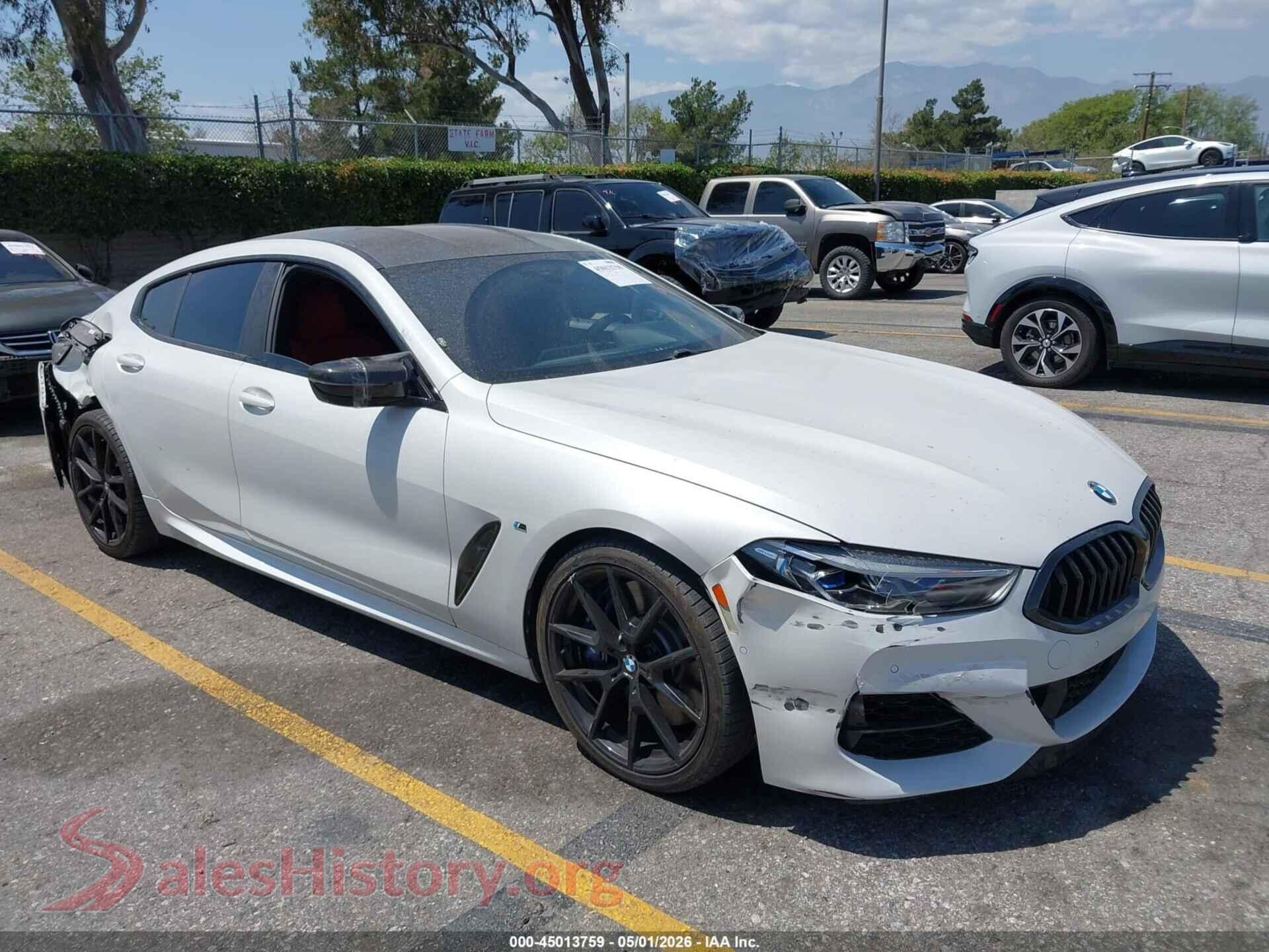 2020 BMW M850I GTAN COUPE — VIN WBAGV8C07LCE44960