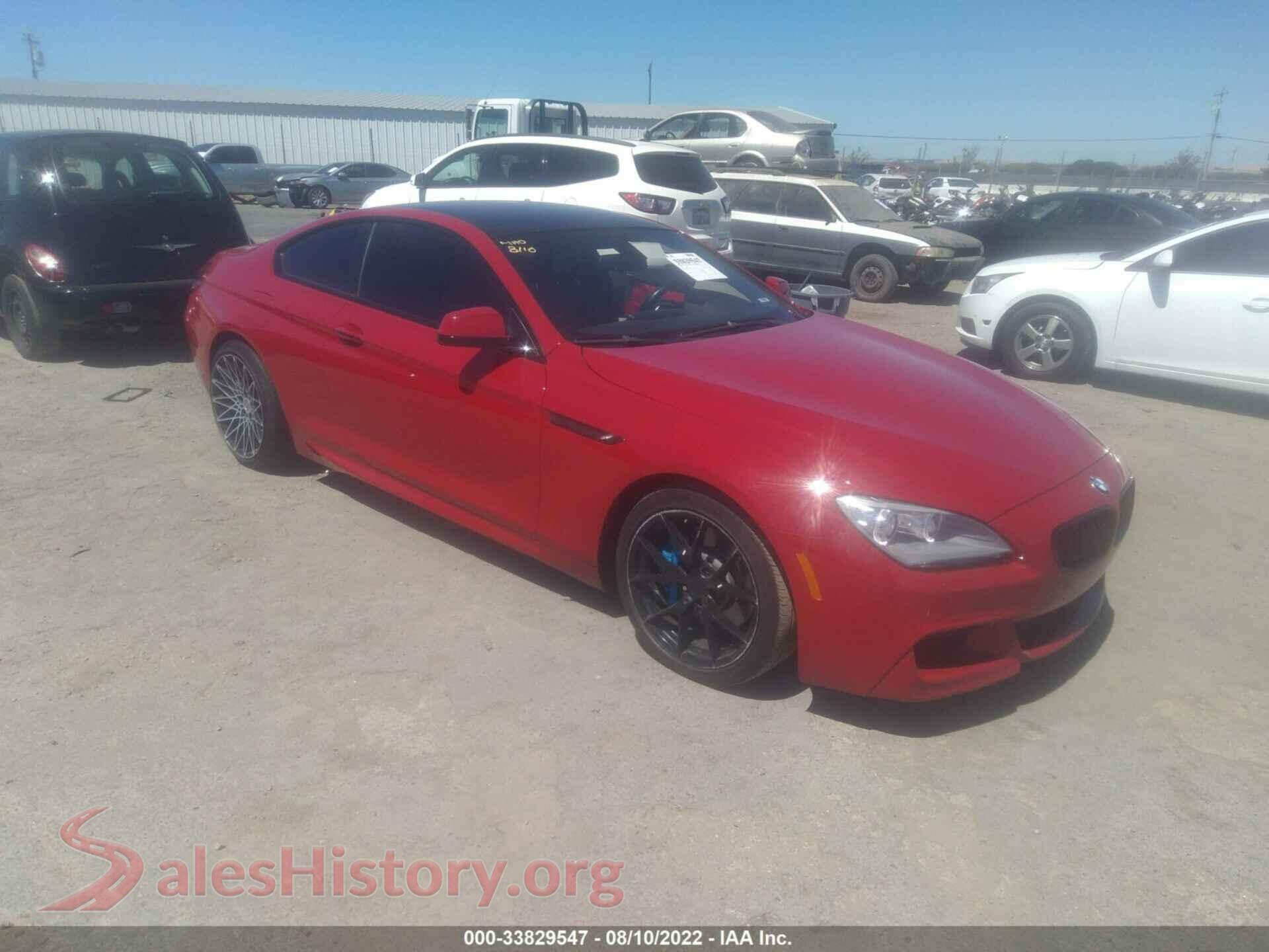 2013 BMW 6 SERIES — VIN WBALW3C55DC892283