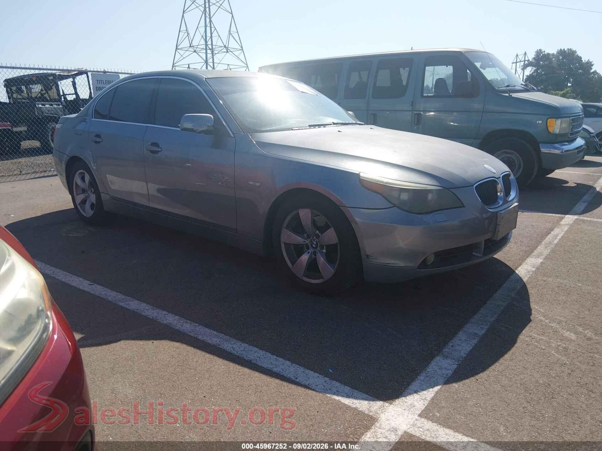 2005 BMW 525I — VIN WBANA535X5B860956