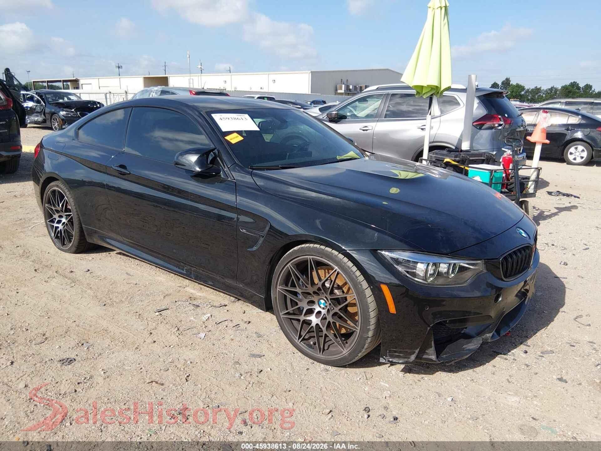 2018 BMW M4 — VIN WBS4Y9C54JAA85325