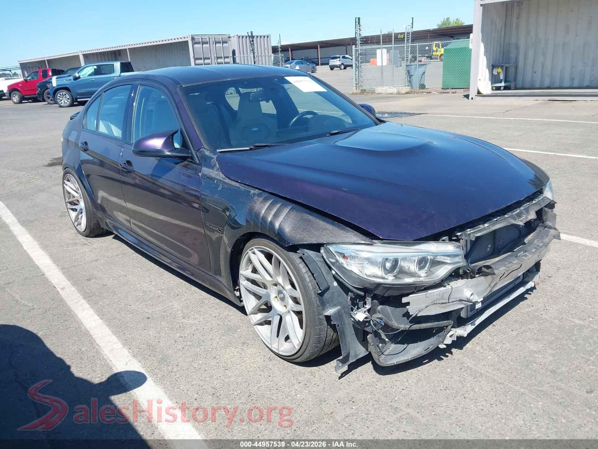 2016 BMW M3 — VIN WBS8M9C50G5D31799