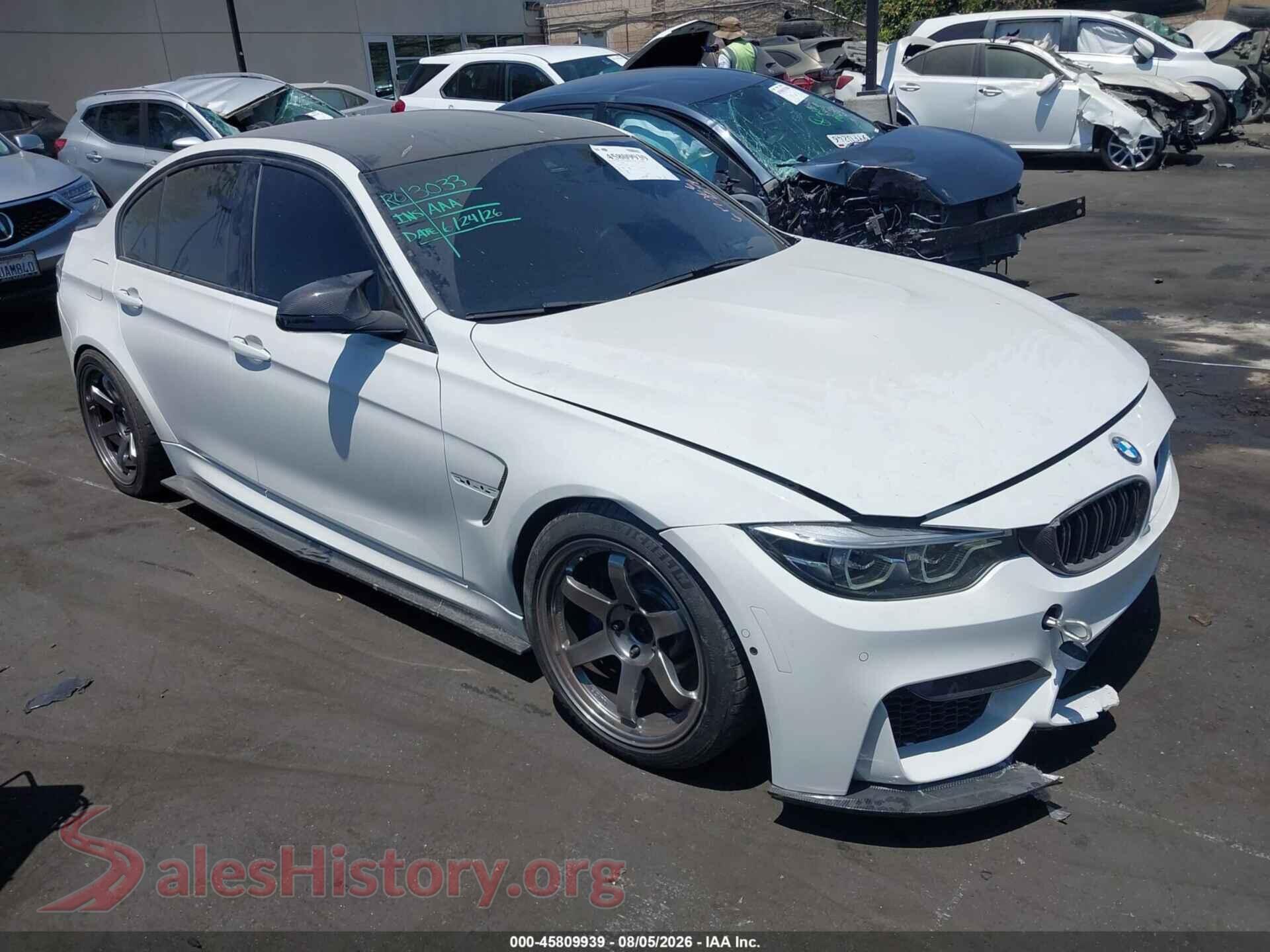 2018 BMW M3 — VIN WBS8M9C59J5L00569
