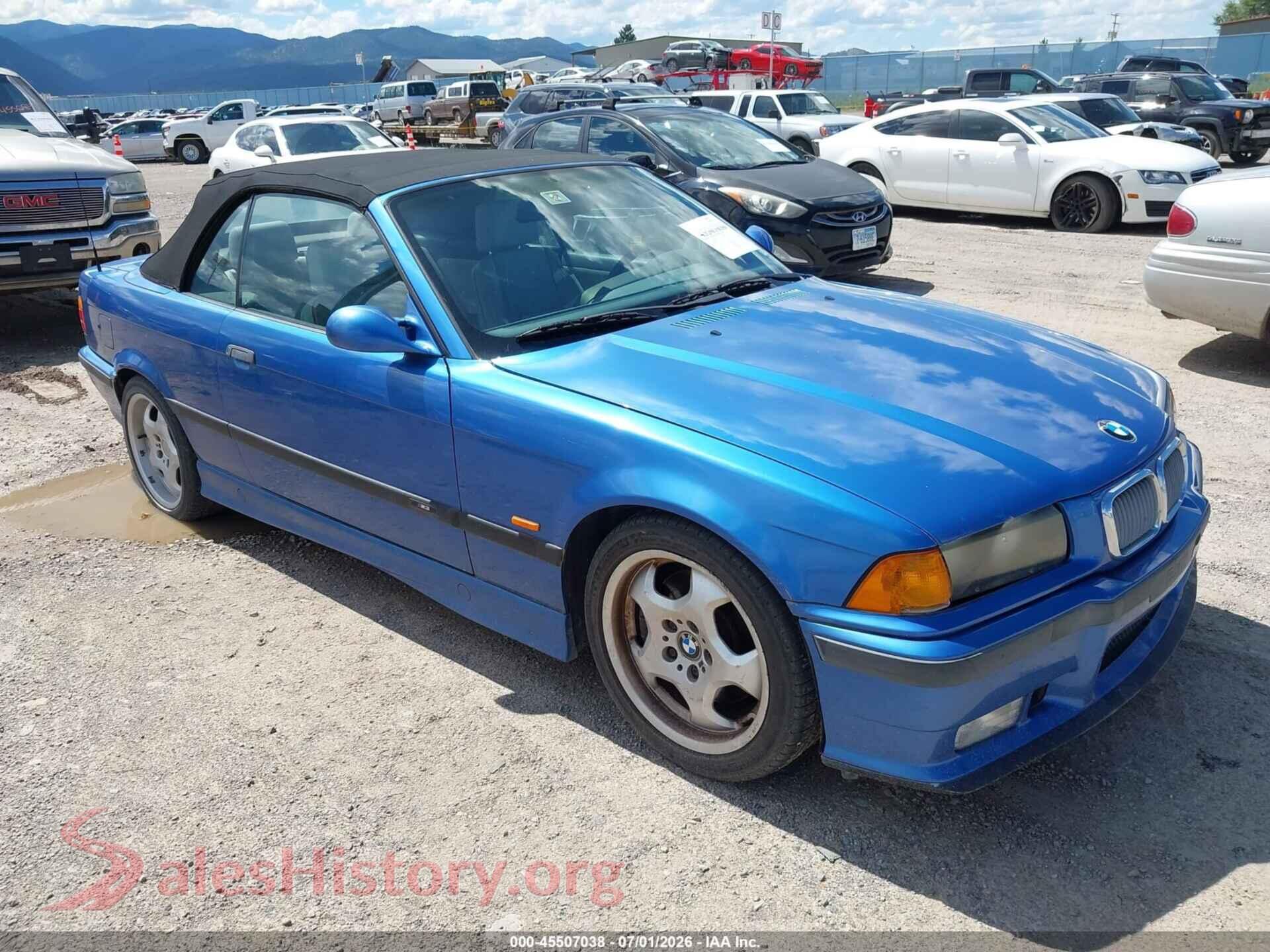 1998 BMW M3 — VIN WBSBK0337WEC38394