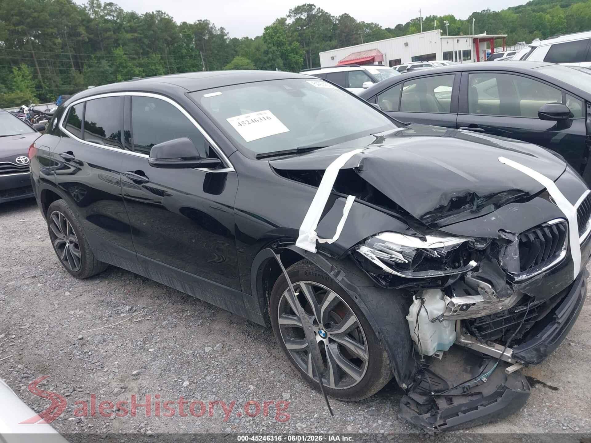 2022 BMW X2 — VIN WBXYH9C08N5T73912