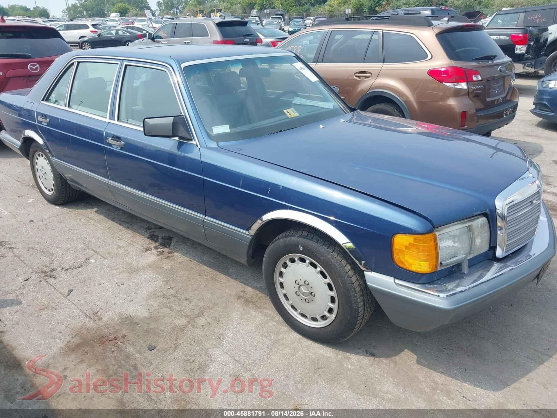 1987 MERCEDES-BENZ 420 — VIN WDBCA35D9HA293862
