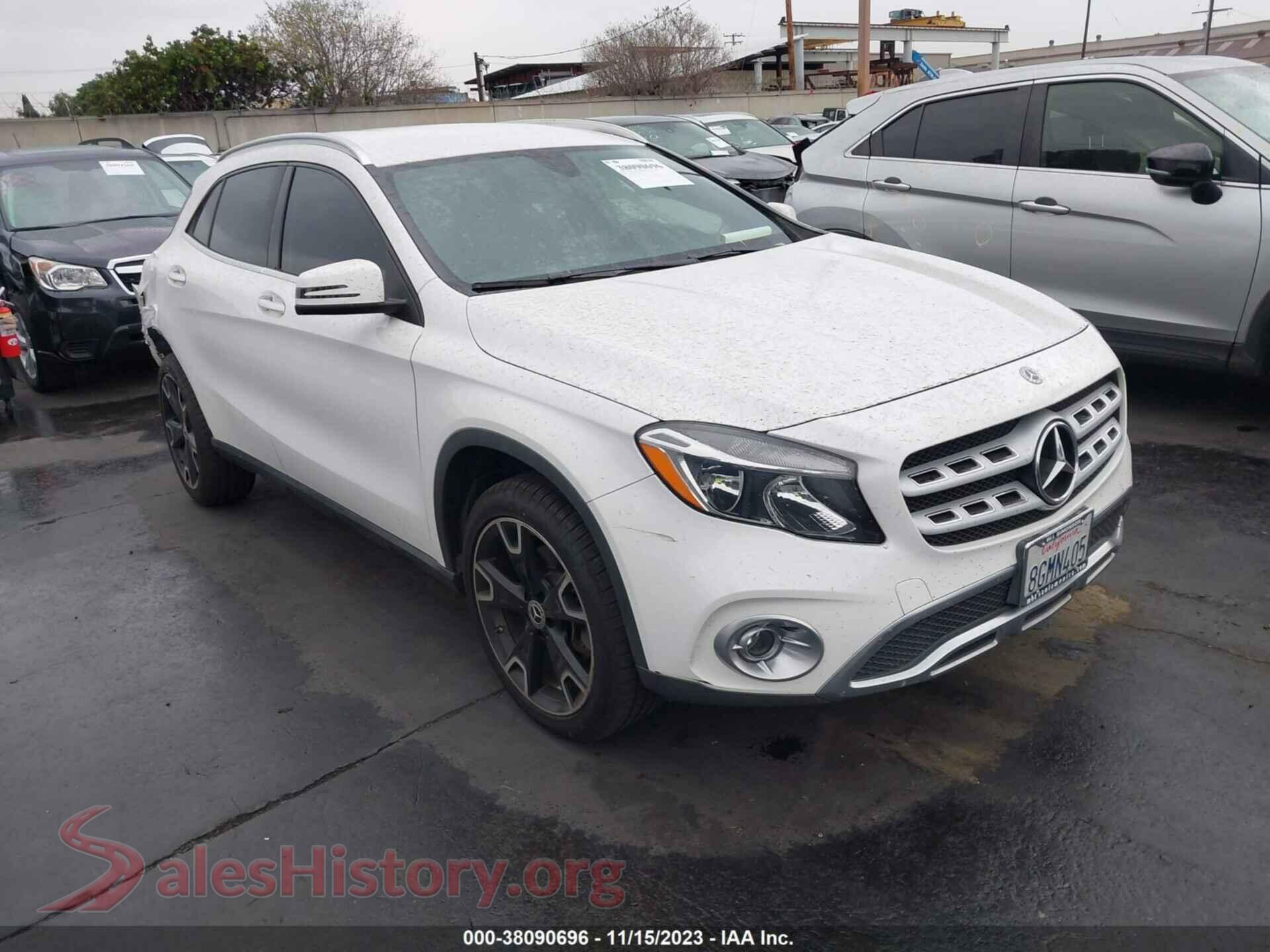 2019 MERCEDES-BENZ GLA — VIN WDCTG4EB0KU002475