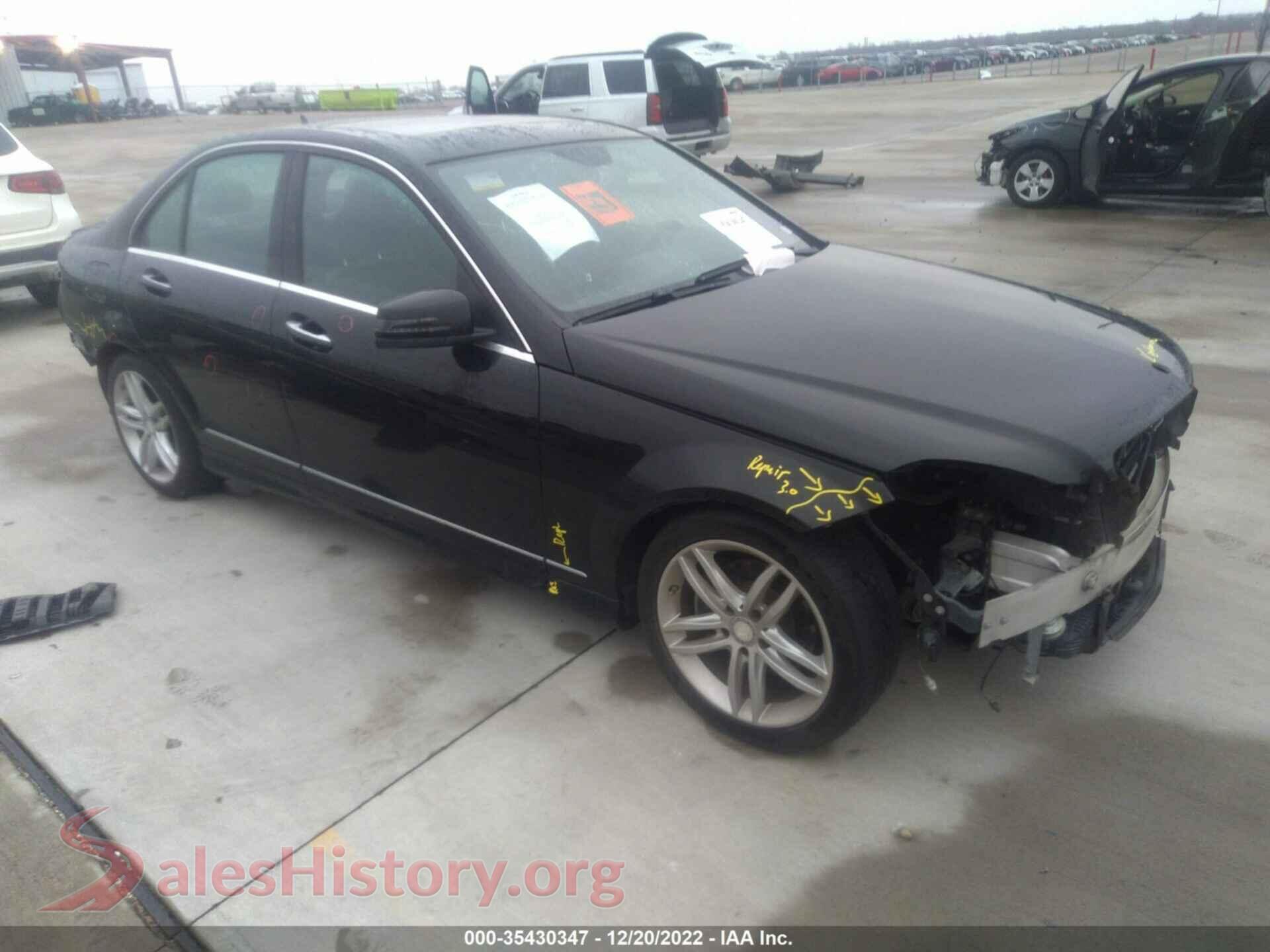 2014 MERCEDES-BENZ C-CLASS — VIN WDDGF4HB2ER308340