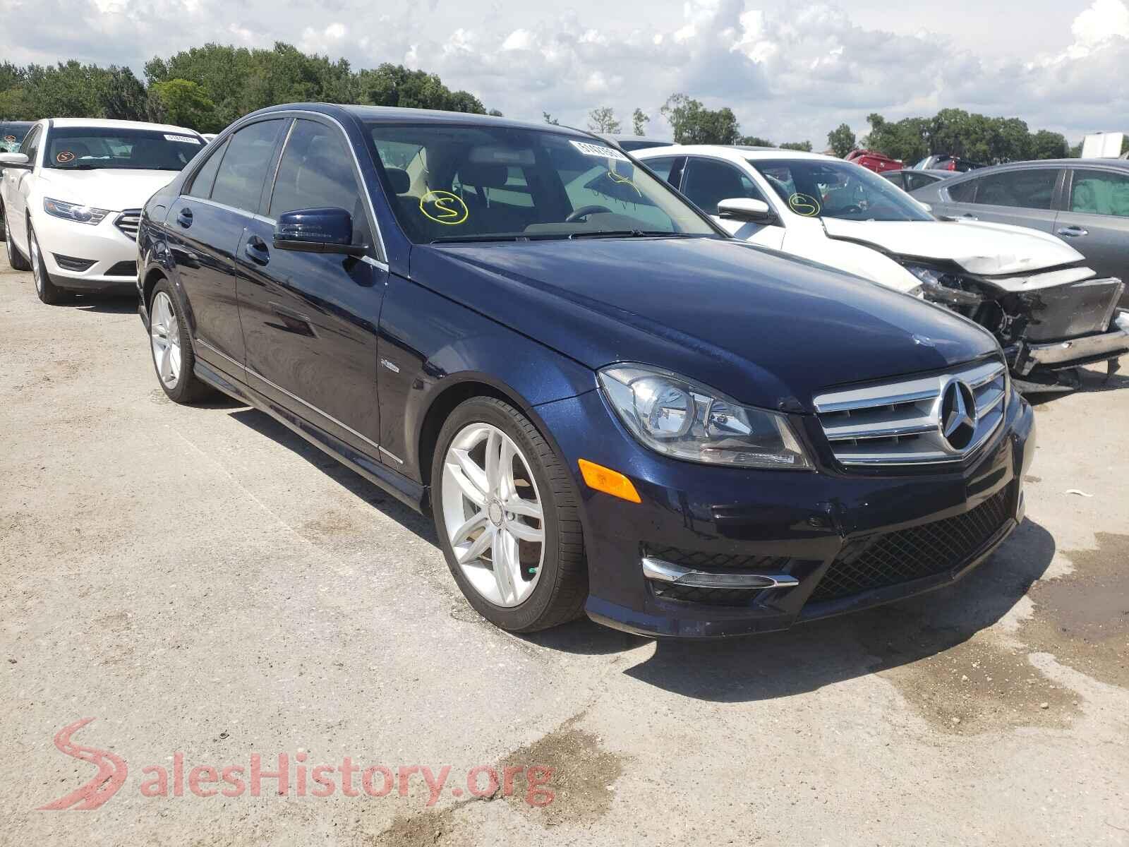 2012 MERCEDES-BENZ C-CLASS — VIN WDDGF4HB3CR238148