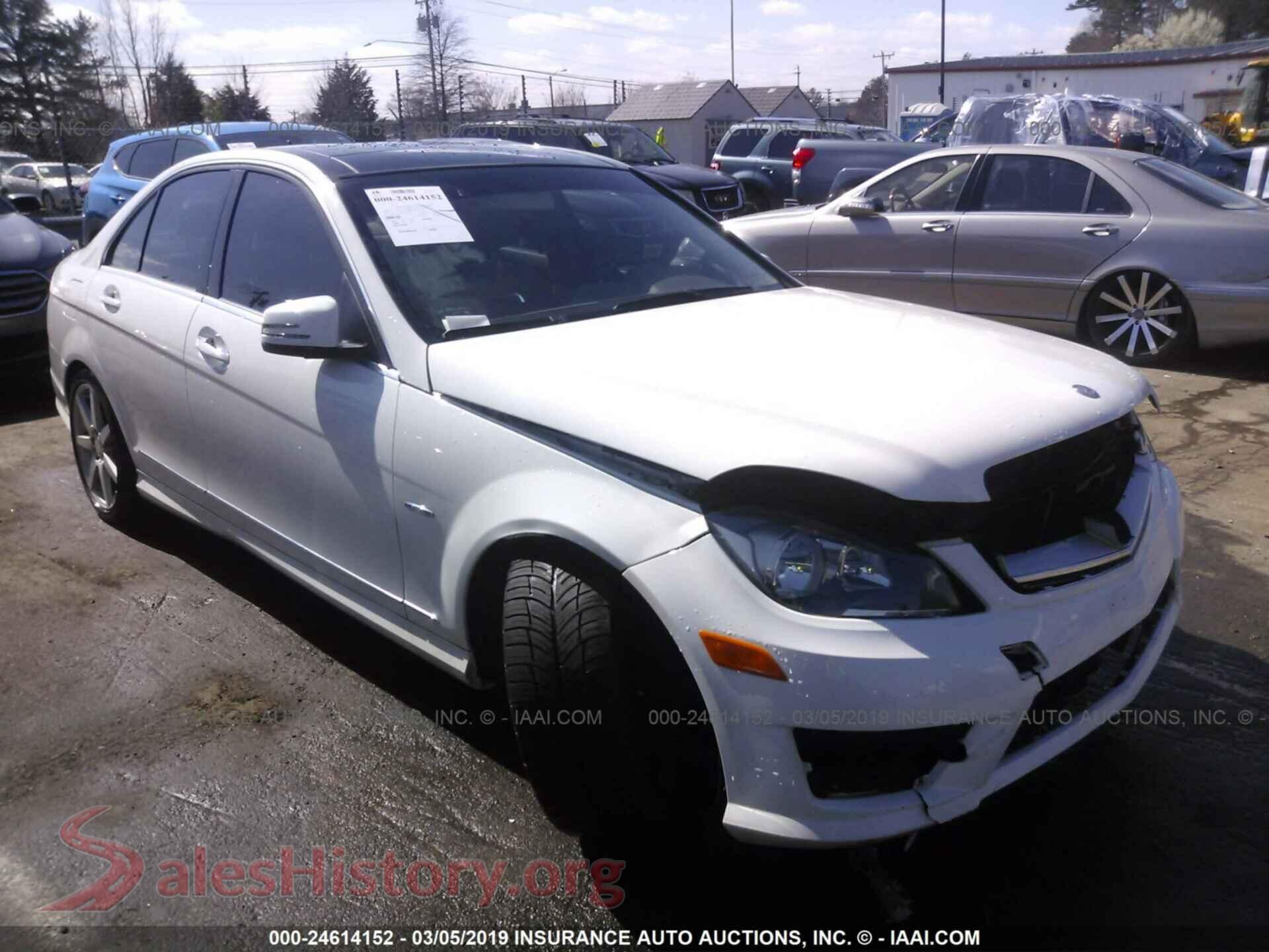 2012 MERCEDES-BENZ C — VIN WDDGF5HBXCR198169