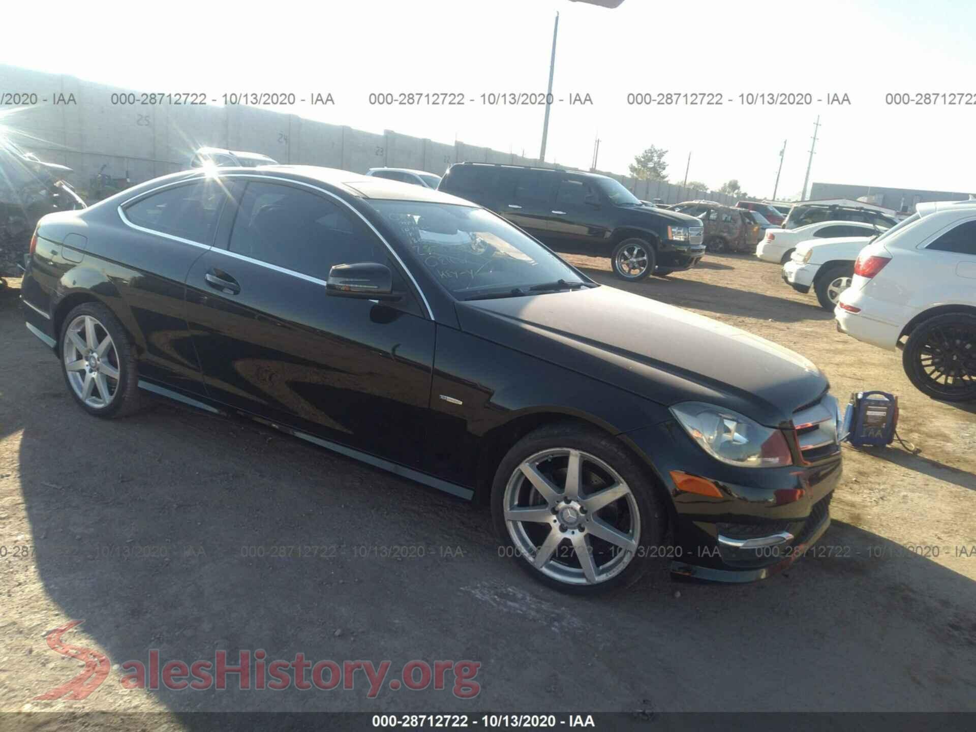2012 MERCEDES-BENZ C-CLASS — VIN WDDGJ4HB8CF761732