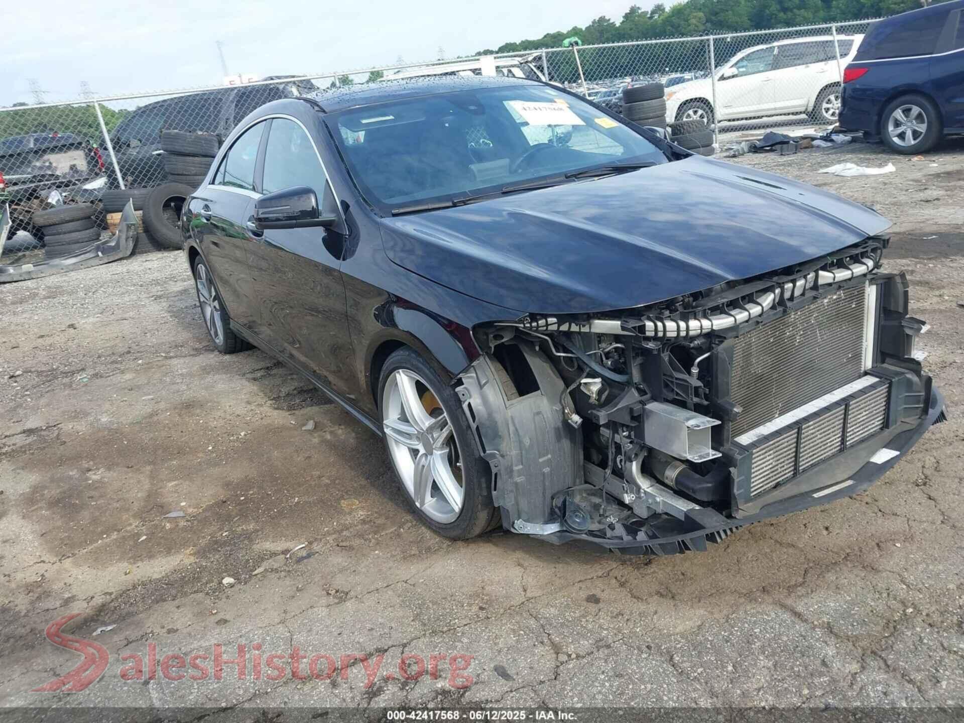 2016 MERCEDES-BENZ CLA 250 — VIN WDDSJ4EB1GN368519
