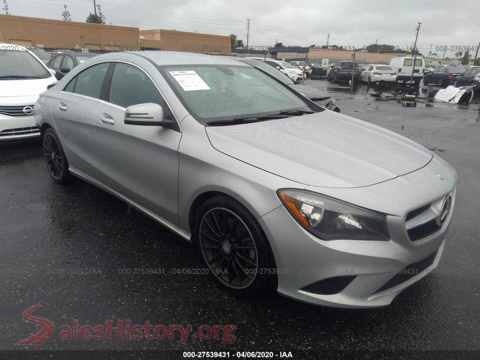 2014 MERCEDES-BENZ CLA — VIN WDDSJ4EB3EN134783