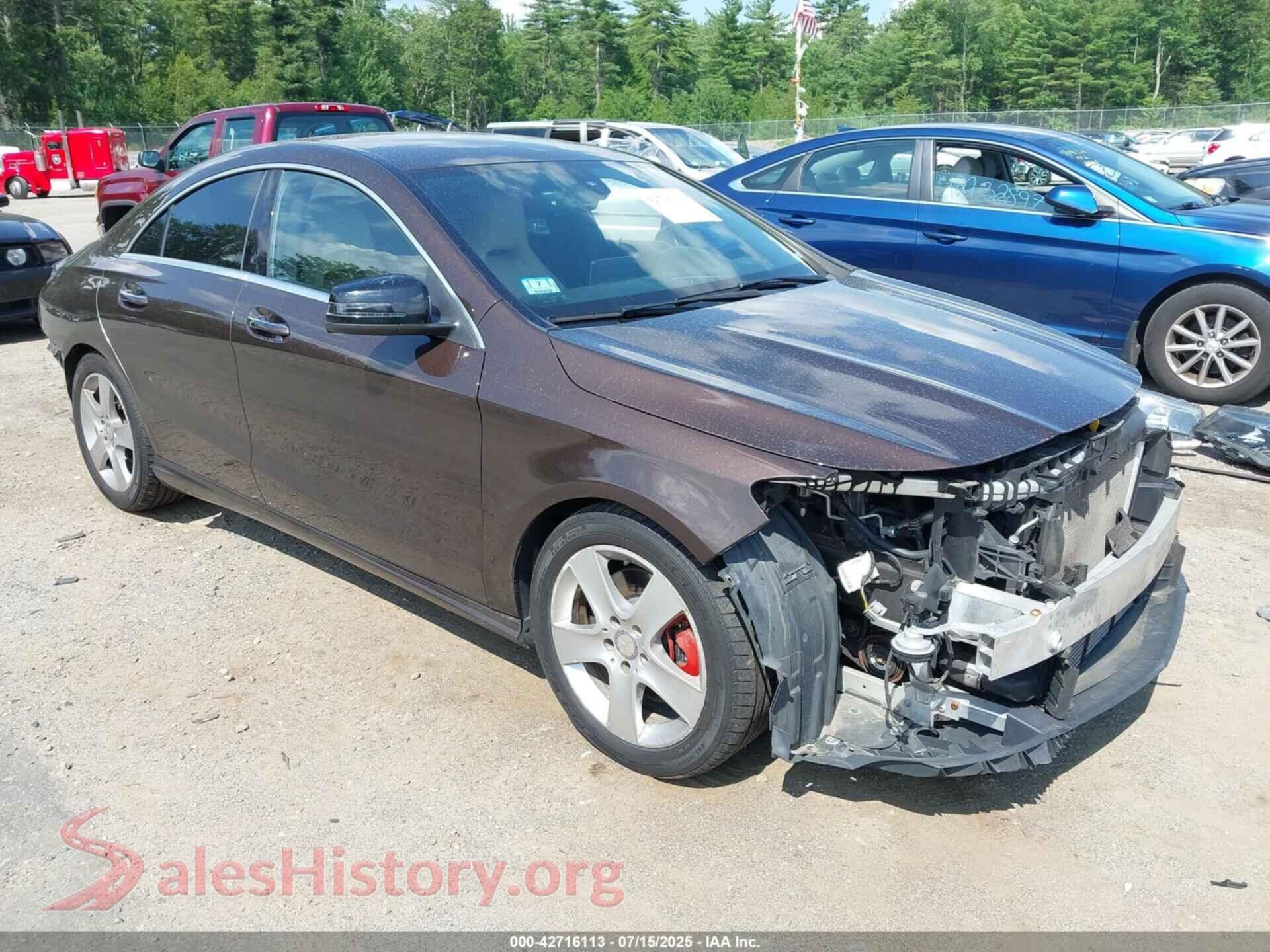 2016 MERCEDES-BENZ CLA 250 — VIN WDDSJ4GB0GN311032