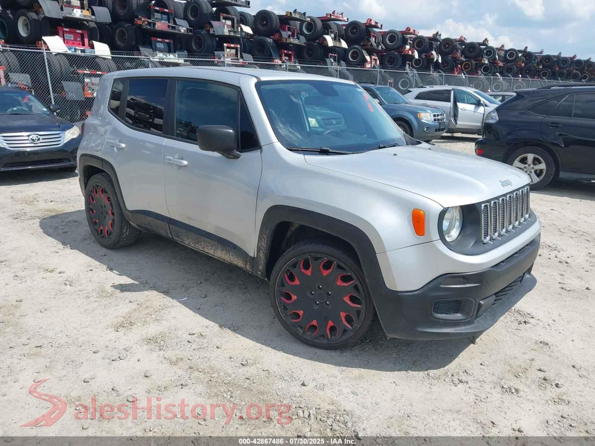 2016 JEEP RENEGADE — VIN ZACCJAATXGPD41922