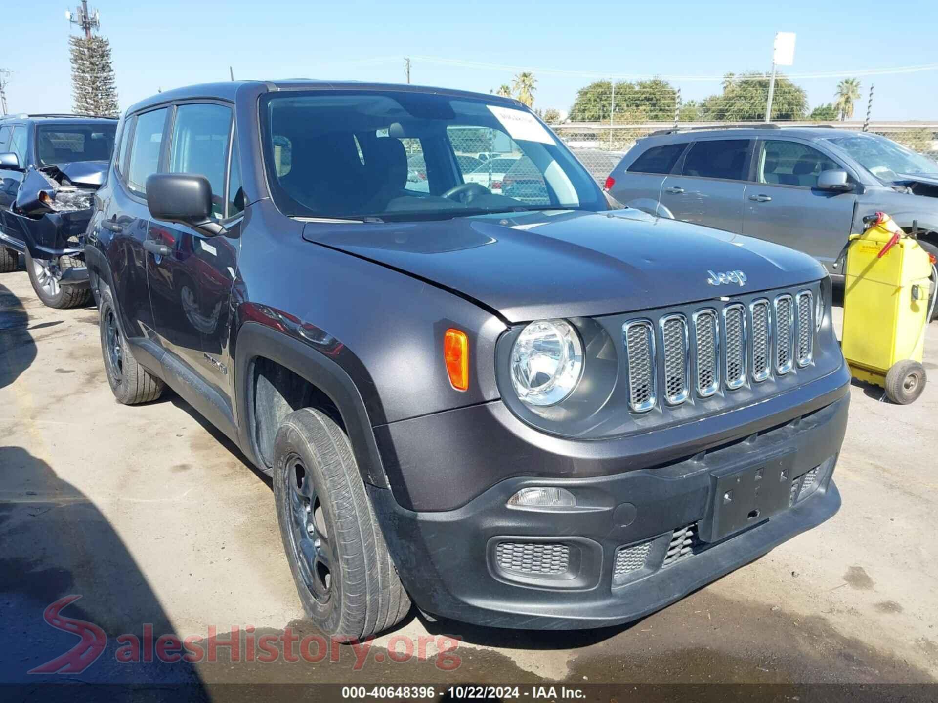 2018 JEEP RENEGADE — VIN ZACCJBAH8JPH32415