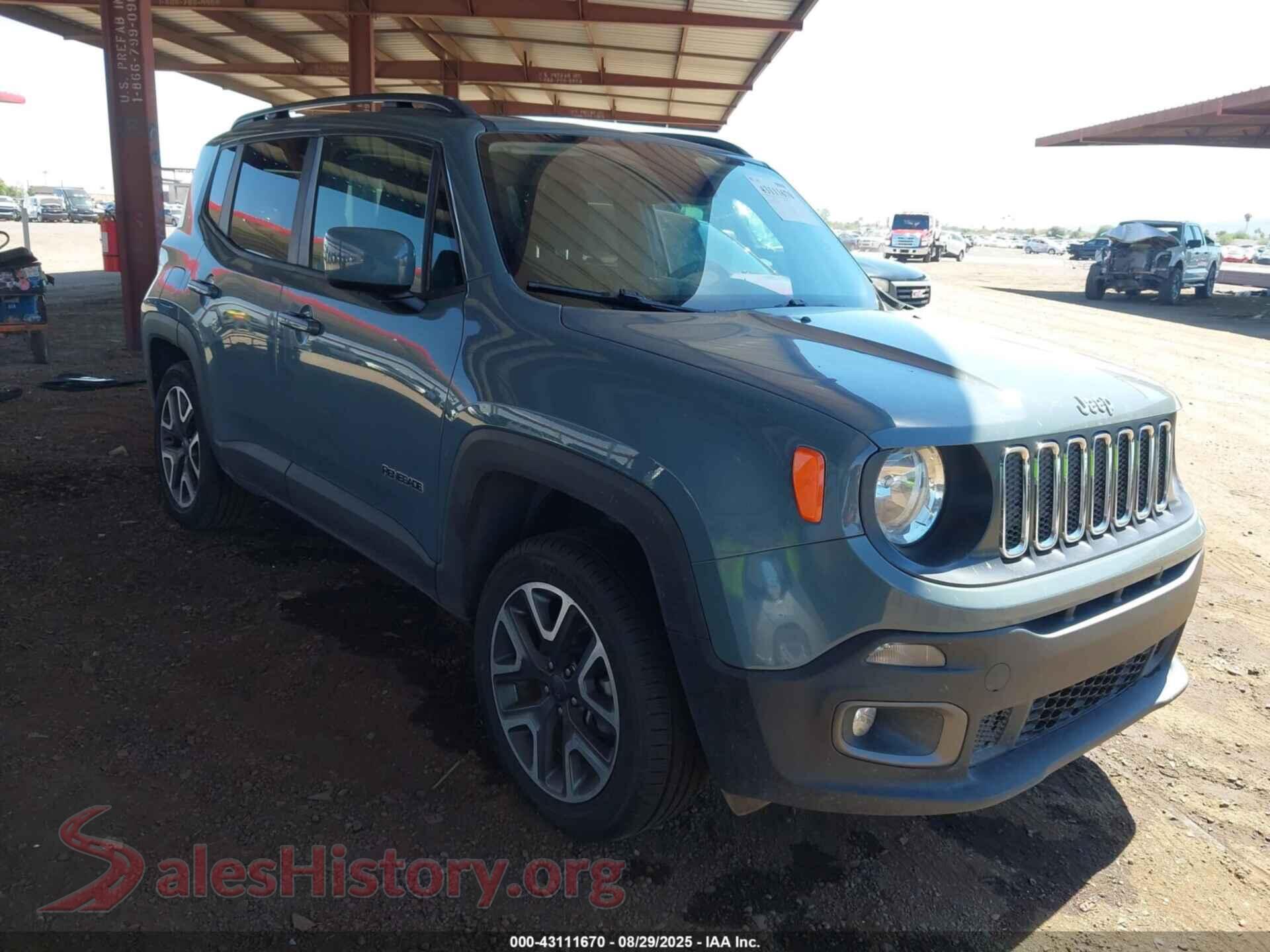 2018 JEEP RENEGADE — VIN ZACCJBBB9JPJ39167