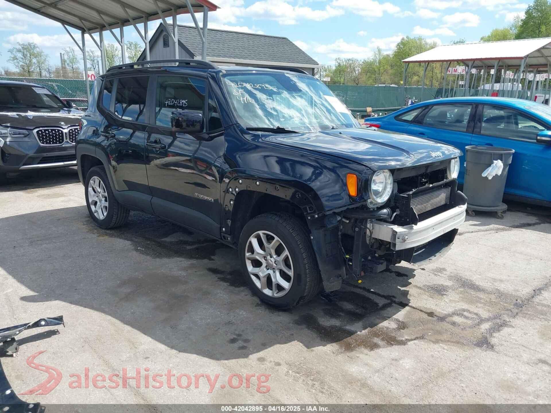 2016 JEEP RENEGADE — VIN ZACCJBBT4GPE06560