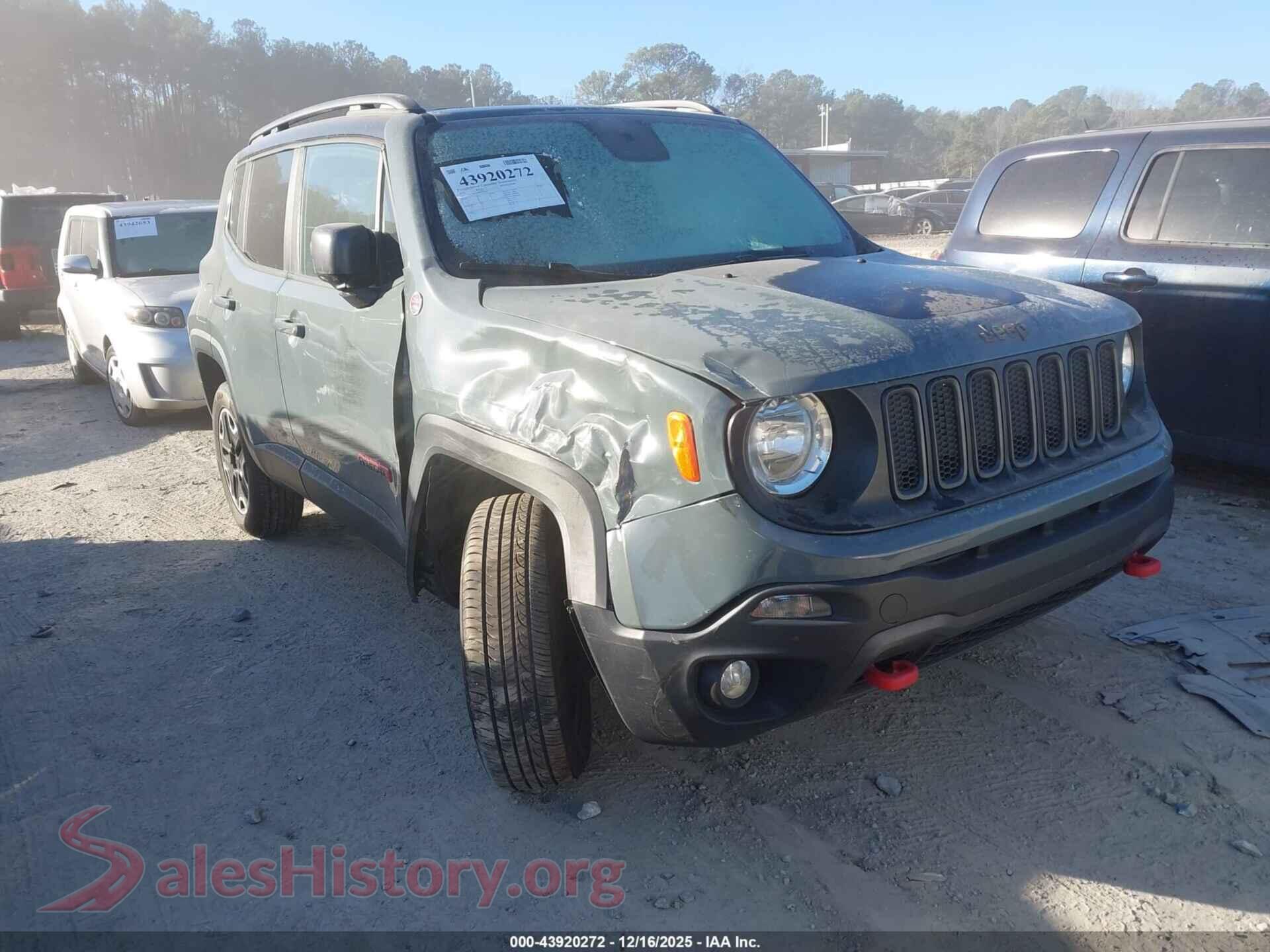 2016 JEEP RENEGADE — VIN ZACCJBCT3GPD29355