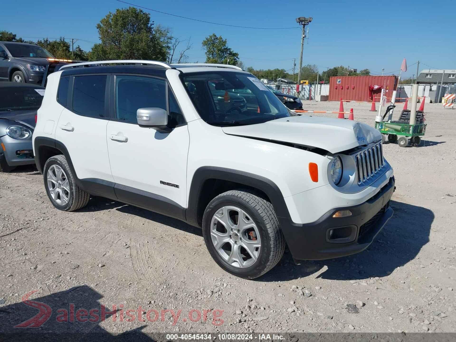 2018 JEEP RENEGADE — VIN ZACCJBDB1JPJ00456