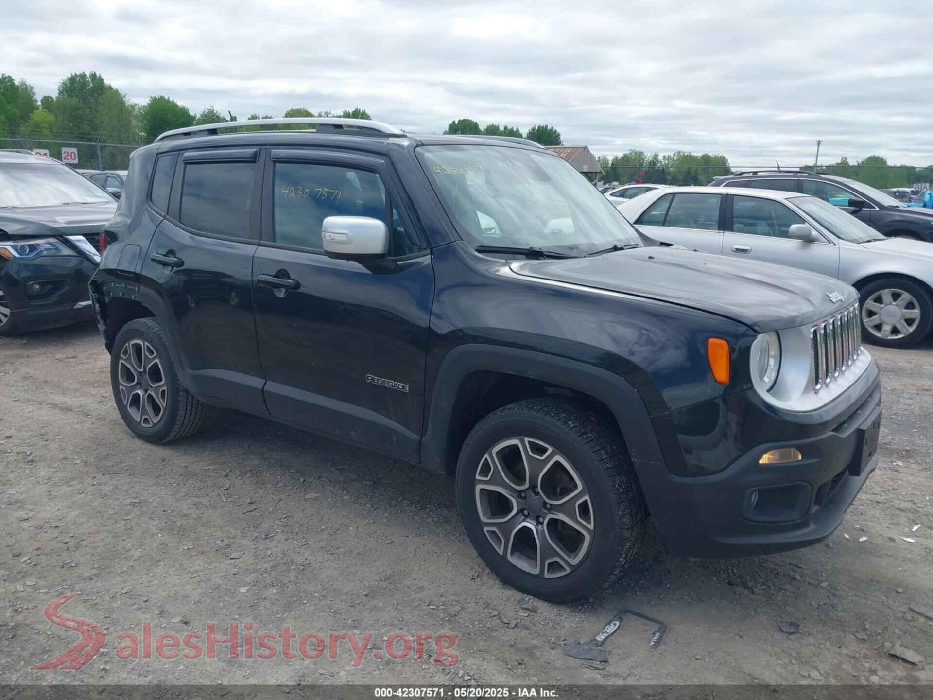 2016 JEEP RENEGADE — VIN ZACCJBDT0GPD67835