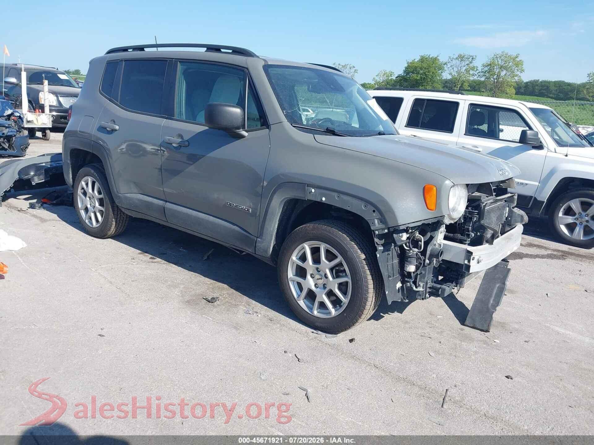 2022 JEEP RENEGADE — VIN ZACNJDB13NPN63087
