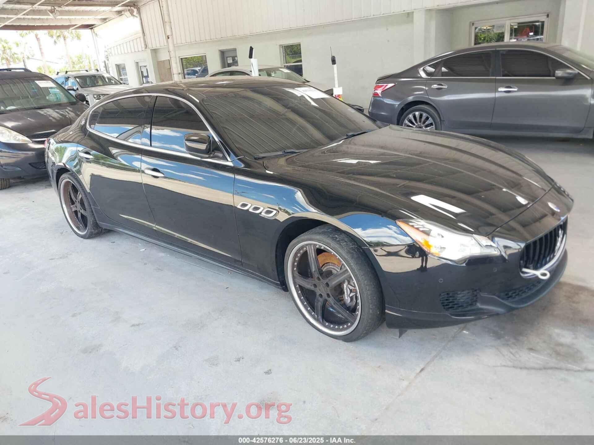 2016 MASERATI QUATTROPORTE — VIN ZAM56RPA9G1170235