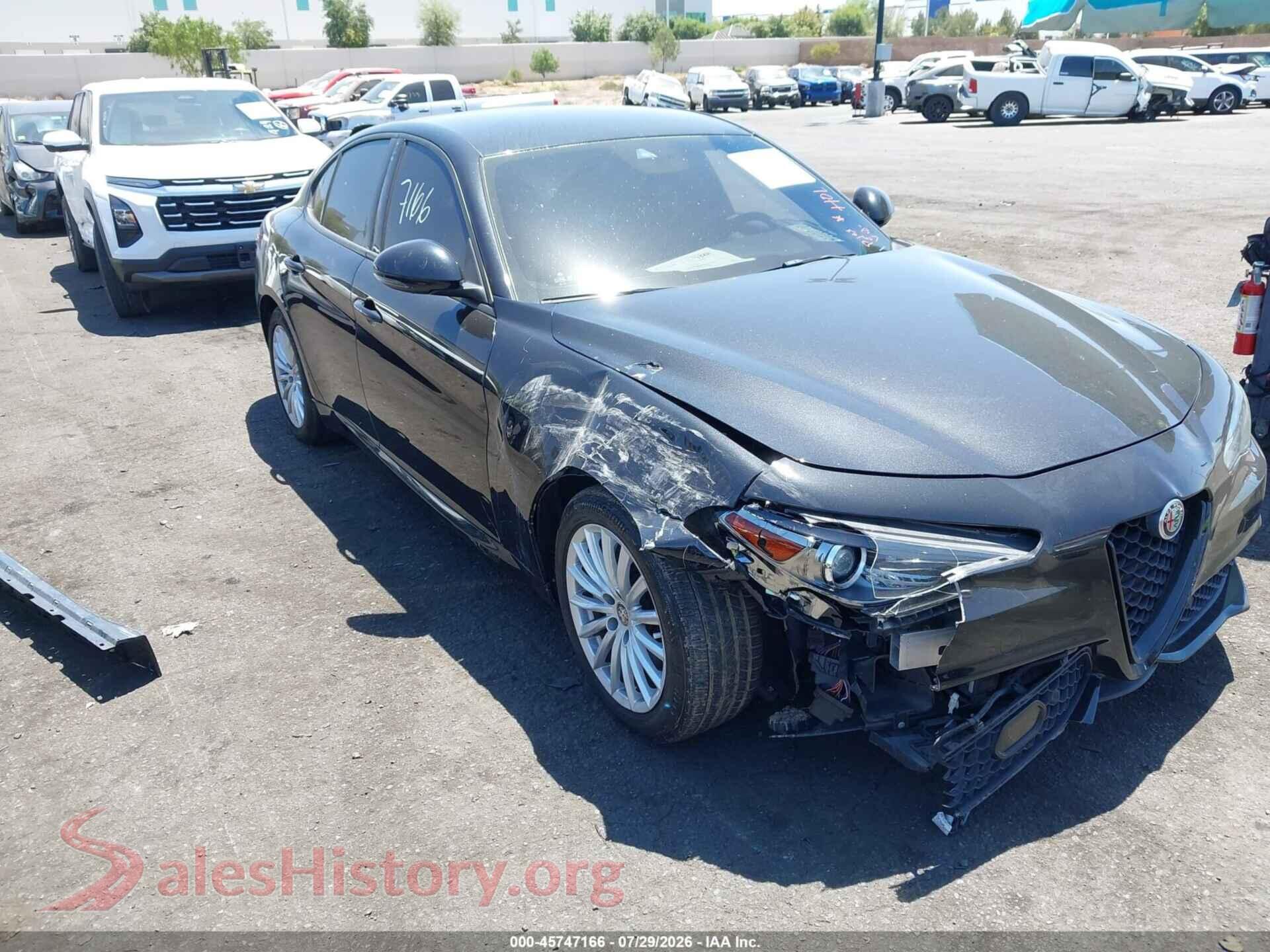 2022 ALFA ROMEO GIULIA — VIN ZARFAMAN4N7661673