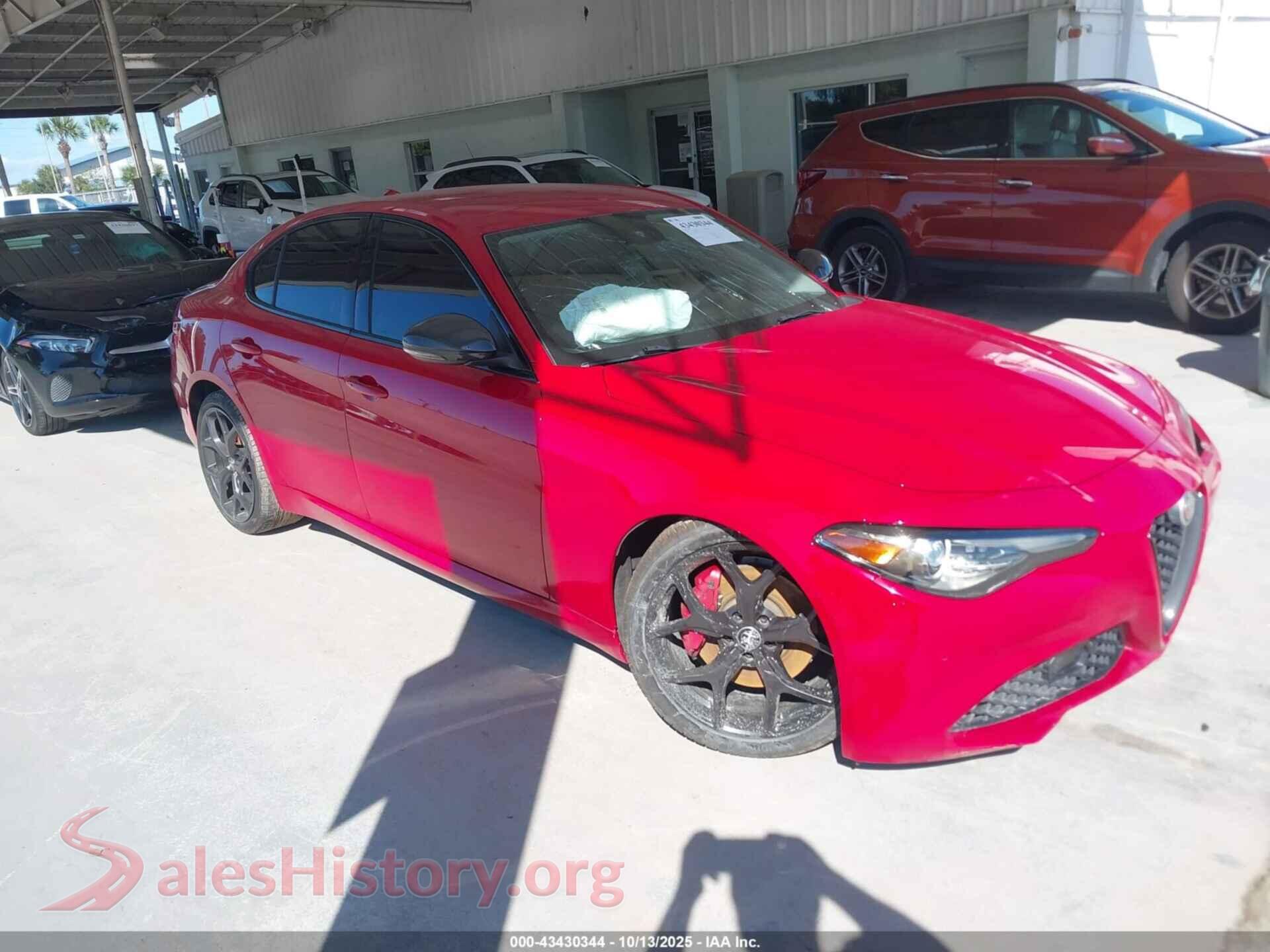 2019 ALFA ROMEO GIULIA — VIN ZARFAMAN5K7622778