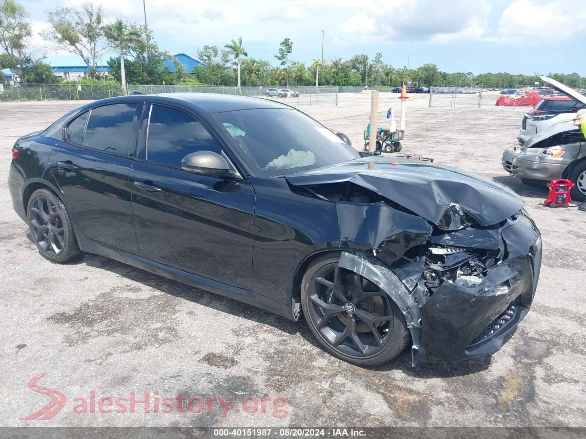 2019 ALFA ROMEO GIULIA — VIN ZARFAMAN8K7622922