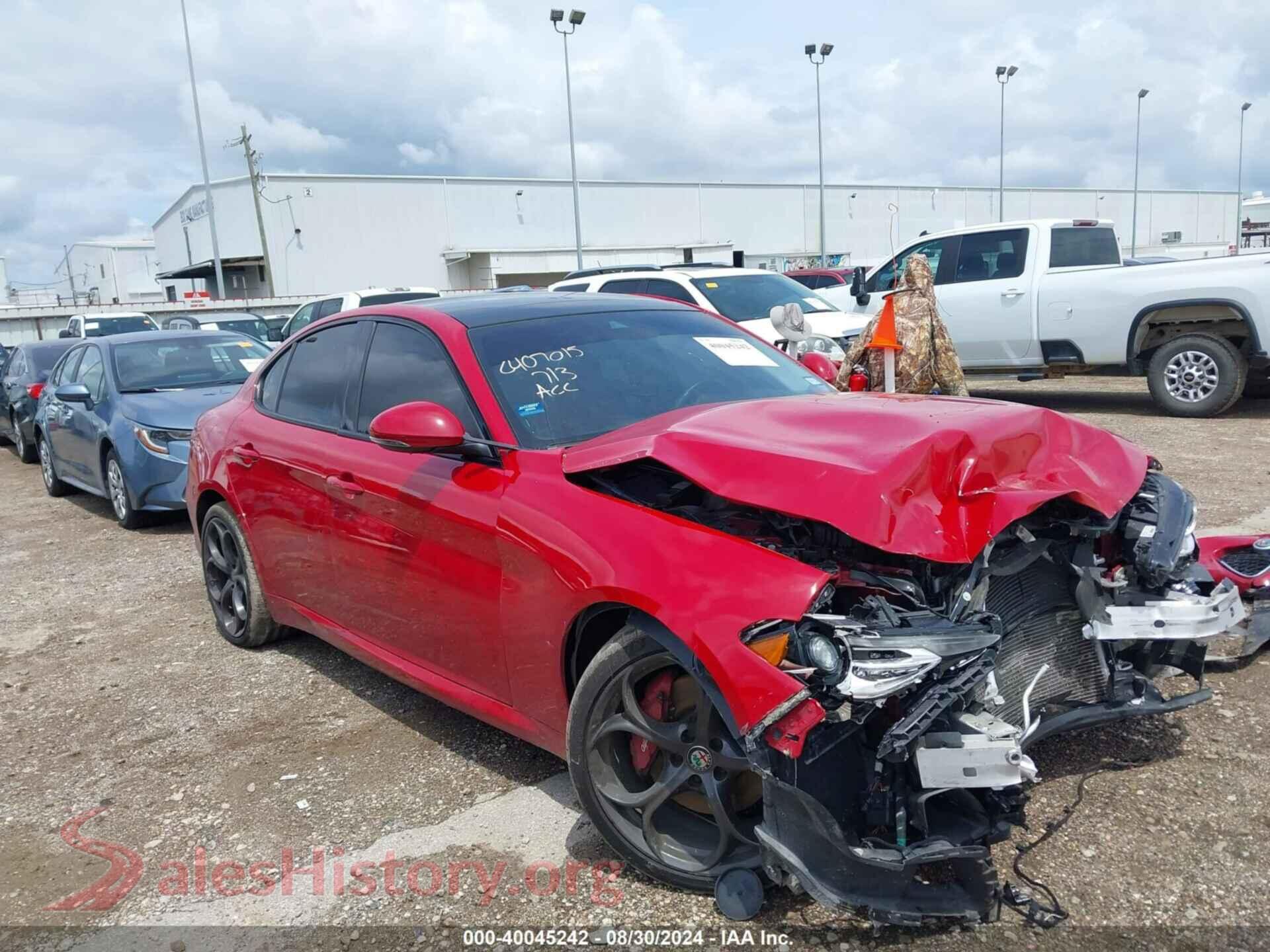 2019 ALFA ROMEO GIULIA — VIN ZARFAMBN1K7601537