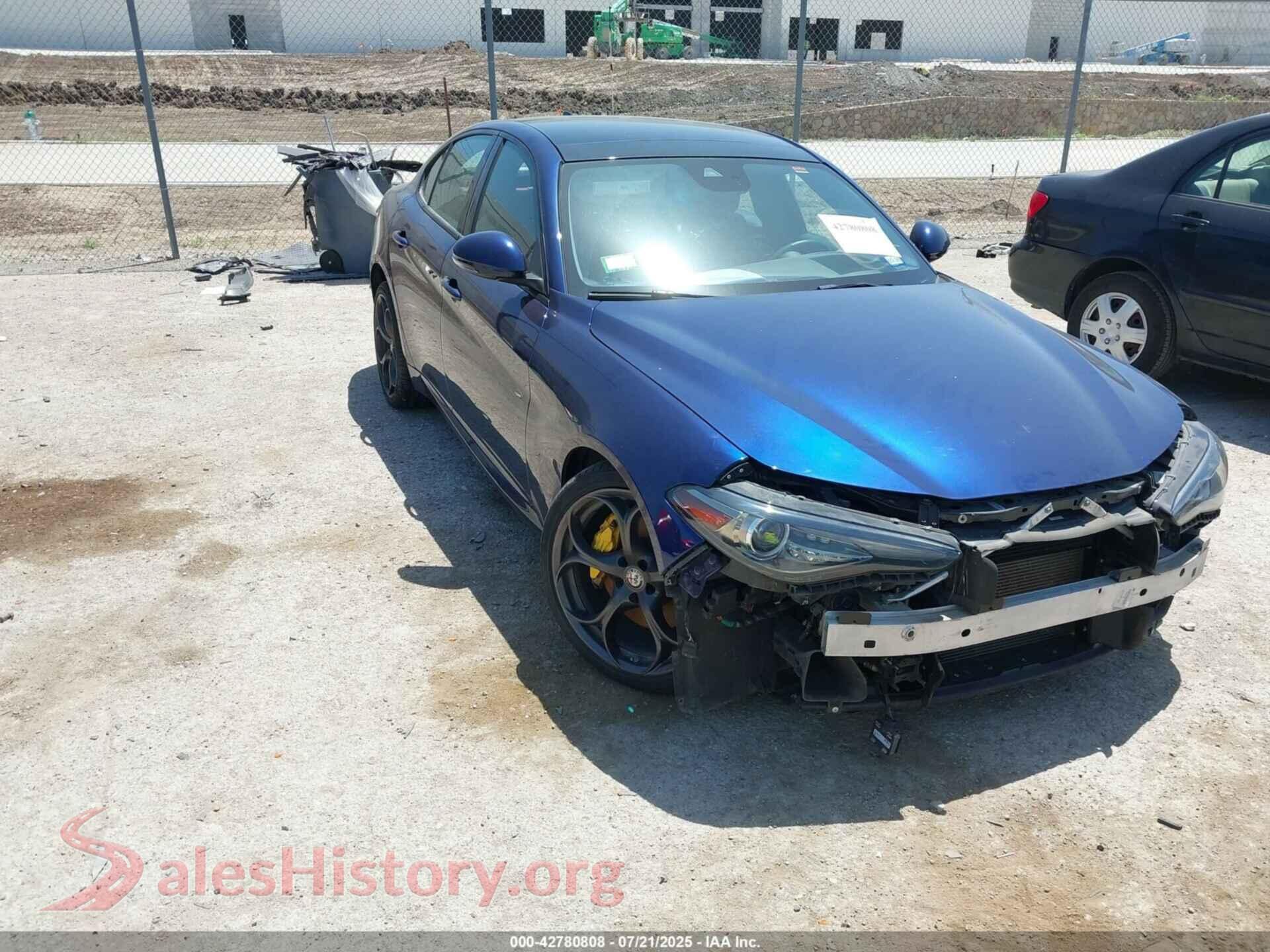 2019 ALFA ROMEO GIULIA — VIN ZARFANBN3K7601321
